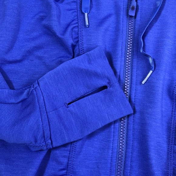 Athleta Royal Blue Zip Up Hooded Jacket - Picture 3 of 8